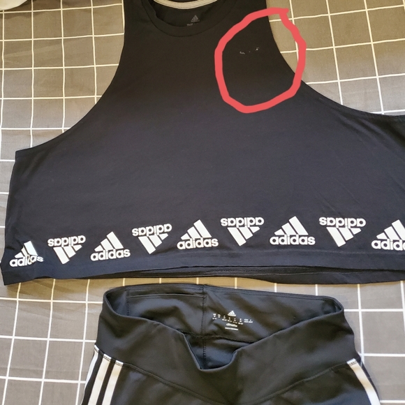 Addidas 3 stripe tights,Addidas sport bra,crop top - Picture 7 of 9